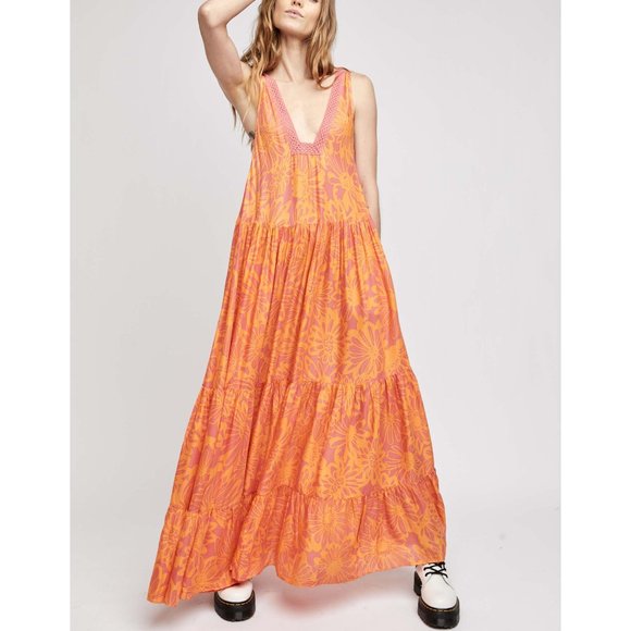 Free People Dresses & Skirts - 🎉LAST CHANCE🎉 NWT Free People Tiers For You Maxi /  Hazy Combo